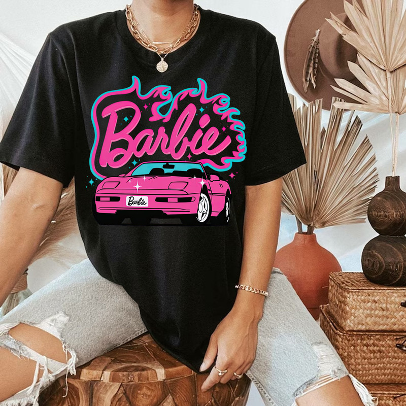 Barbie Comfort Colors shirt, Barbie Movie 2023 Shirt, Party Girls Shirt, Doll Baby Girl, Birthday Shirt, Girls Barbie Car Fire Shirt - 6.jpg