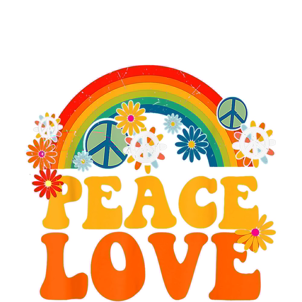 PEACE SIGN LOVE Halloween 60s 70s Tie Dye Hippie Costume .png