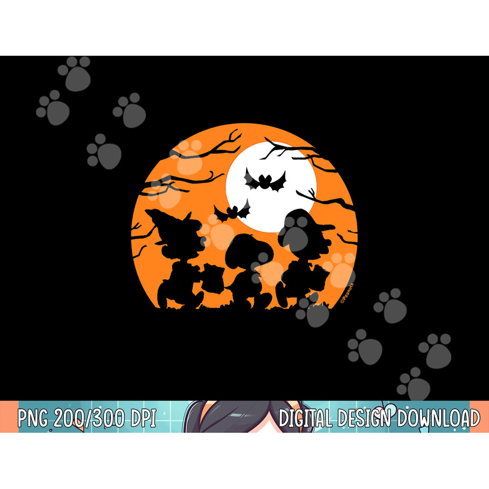 Peanuts - Halloween - Trick Or treat Silhouettes png, sublimation.jpg