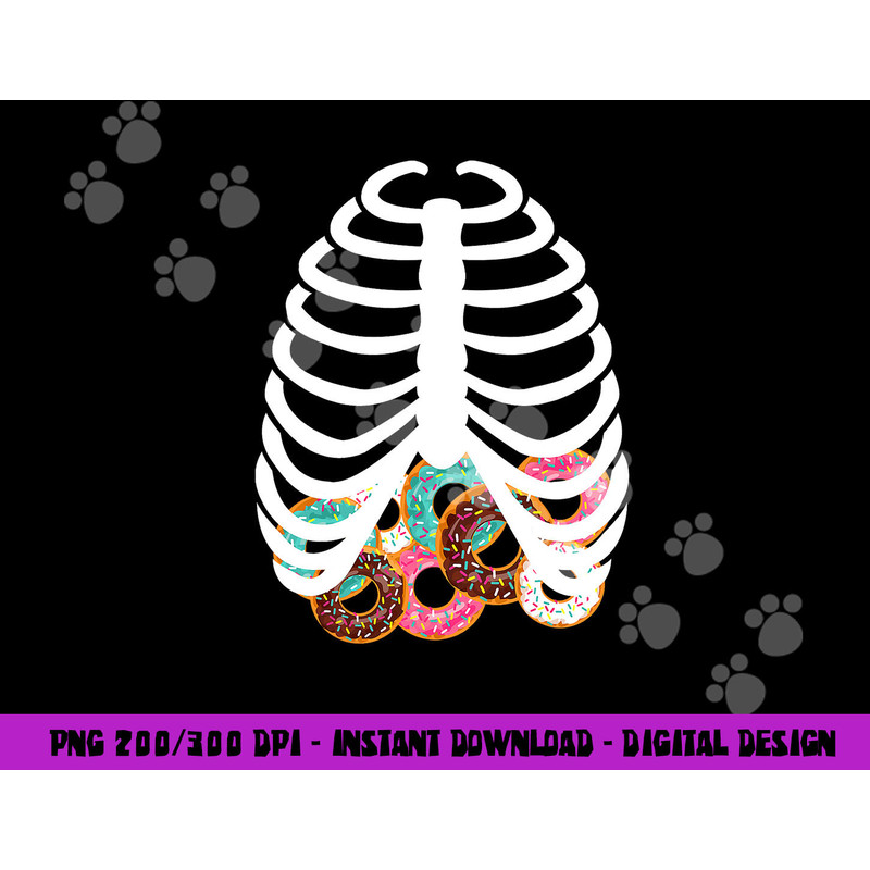 Halloween Adult Kids Food Costume Rib Cage Skeleton Donuts png,sublimation copy.jpg