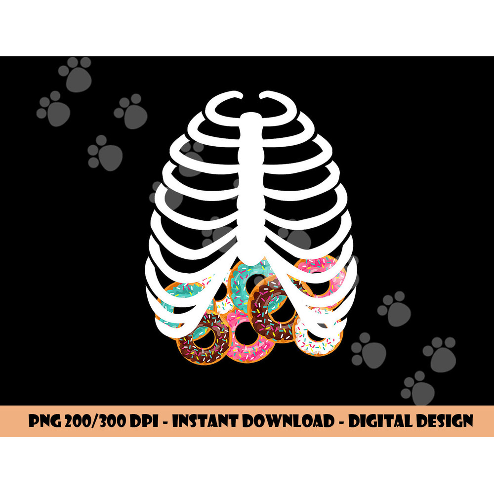 Halloween Adult Kids Food Costume Rib Cage Skeleton Donuts png,sublimation copy.jpg
