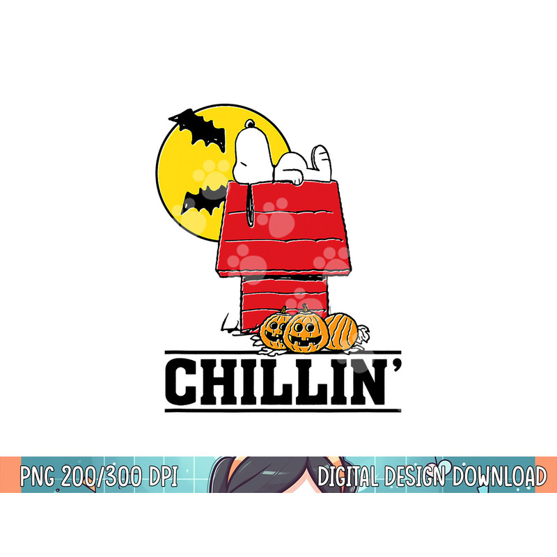 Peanuts Snoopy Chillin Halloween Style png, sublimation.jpg