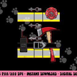 halloween diy firefighter uniform costume png, sublimation copy
