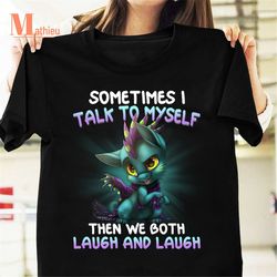 sometimes i talk to myself then we both laugh and laugh vintage t-shirt, cute dragon shirt, dragon shirt