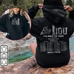 lil baby rap shirt double sided, its only us tour 2023 vintage 90s y2k, feat the kid laroi glorilla rapper bootleg hoodi