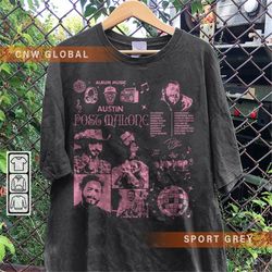 post malone rap shirt, austin album 90s y2k merch vintage hiphop sweatshirt, post malone world tour unisex gift bootleg