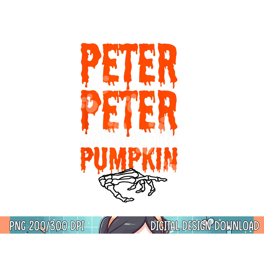 Peter I m with the Pumpkin Halloween Costume Couple png, sublimation.jpg