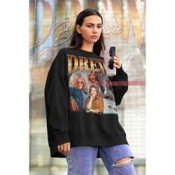 drew barrymore sweatshirt | drew barrymore homage sweater | drew barrymore fan tees | drew barrymore retro 90s sweater |