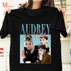 audrey hepburn homage t-shirt, actress shirt, audrey hepburn shirt for fans