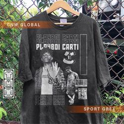playboi carti rap shirt, playboi carti 90s y2k merch vintage sweatshirt, playboi carti concert retro unisex gift bootleg