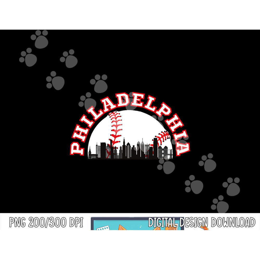 Philadelphia Baseball Shirt Philadelphia Cityscape Skyline png, sublimation.jpg