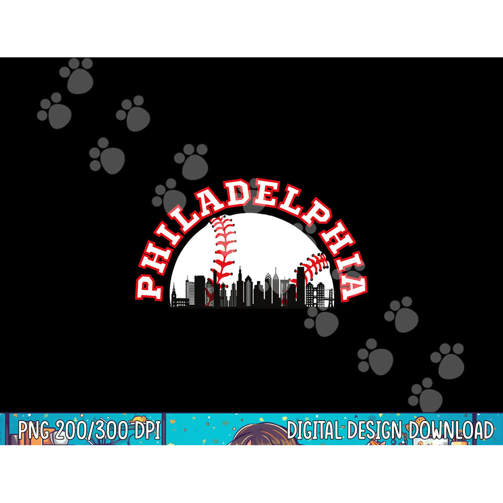 Philadelphia Baseball Shirt Philadelphia Cityscape Skyline png, sublimation.jpg