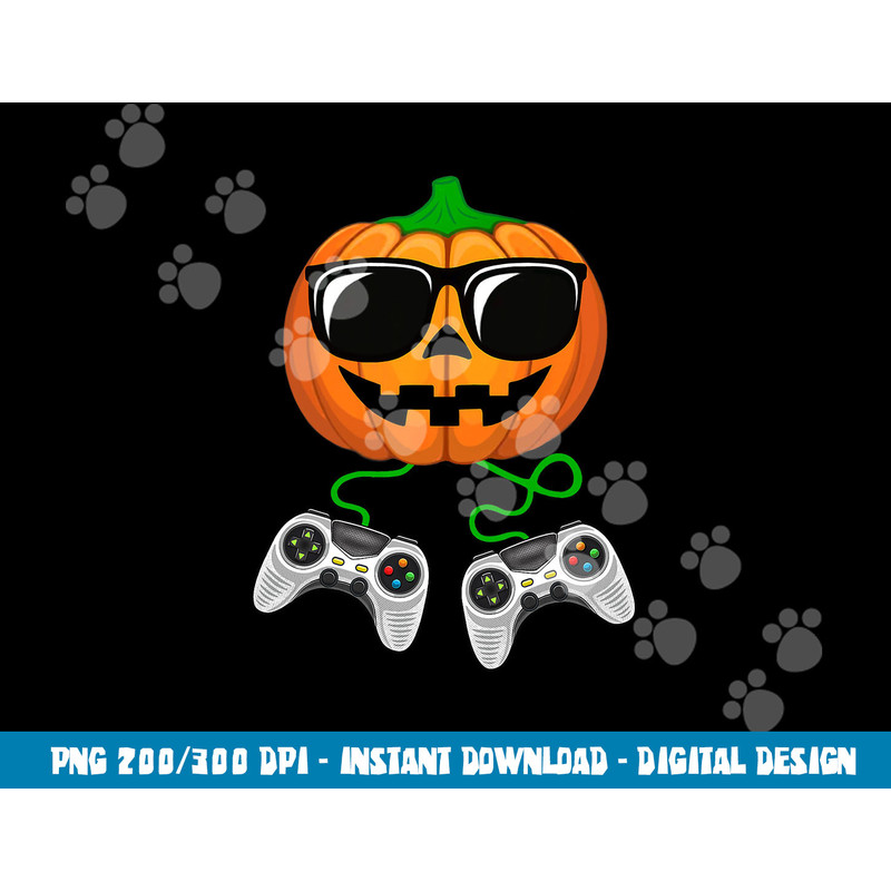 Halloween Jack O Lantern Gamer Boys Kids Men Funny Halloween  png,sublimation copy.jpg