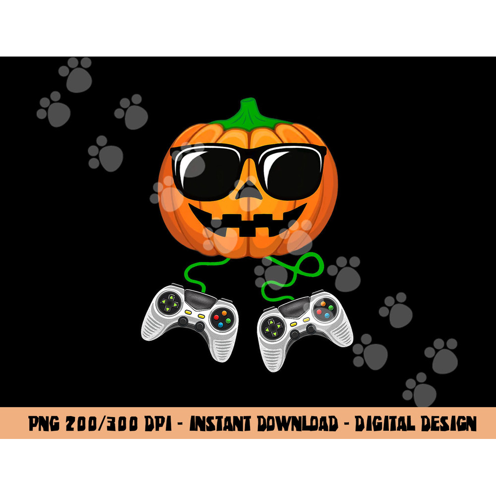 Halloween Jack O Lantern Gamer Boys Kids Men Funny Halloween  png,sublimation copy.jpg