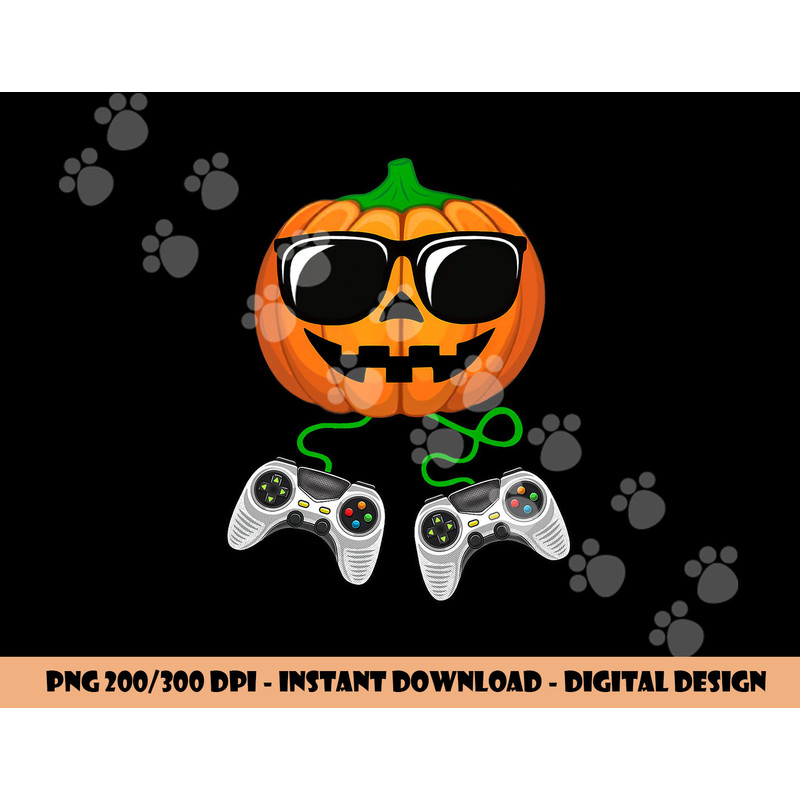 Halloween Jack O Lantern Gamer Boys Kids Men Funny Halloween png,sublimation copy.jpg