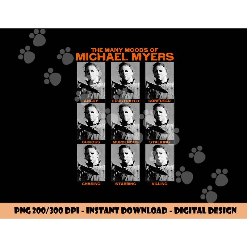 Halloween Many Moods of Michael Myers png, sublimation copy.jpg