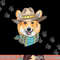 Cute Corgi Dog Wearing Western Cowboy Hat png, sublimation copy.jpg
