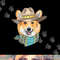 Cute Corgi Dog Wearing Western Cowboy Hat png, sublimation copy.jpg