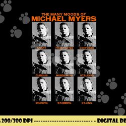 halloween many moods of michael myers png, sublimation copy