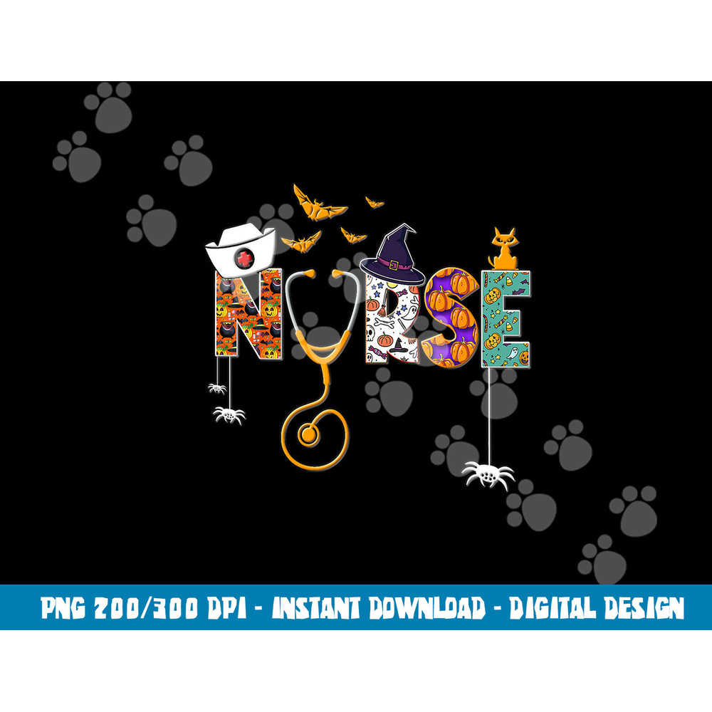 Halloween Nurse Nursing Cute Health Worker Halloween Pattern png, sublimation copy.jpg