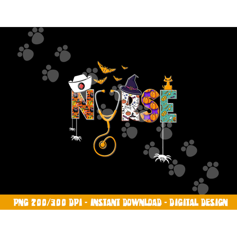 Halloween Nurse Nursing Cute Health Worker Halloween Pattern png, sublimation copy.jpg