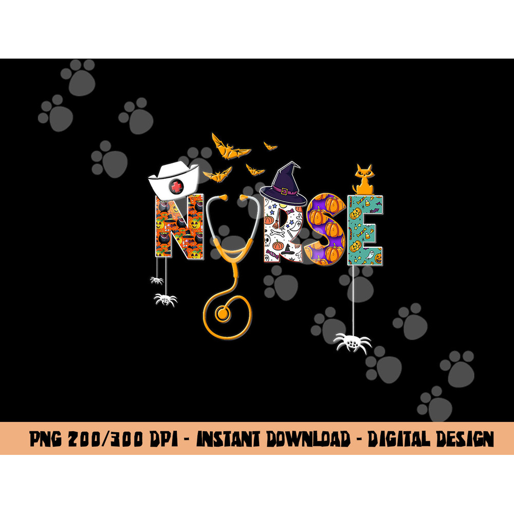 Halloween Nurse Nursing Cute Health Worker Halloween Pattern png, sublimation copy.jpg
