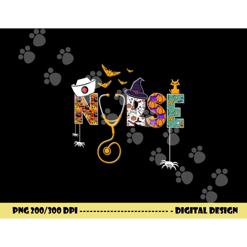 Halloween Nurse Nursing Cute Health Worker Halloween Pattern png, sublimation copy.jpg