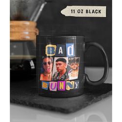 bad bunny ransom bad bunny benito antonio coffee mug, badbunny tribute rap coffee mug, rap hip-hop cup, martnez ocasio v