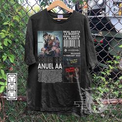 anuel aa rap shirt, real hasta la muerte 90s y2k merch vintage rapper hiphop sweatshirt, anuel aa retro unisex gift boot