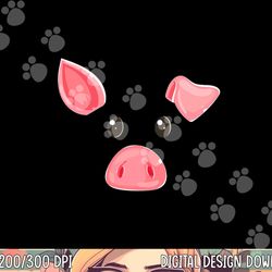 cute pig face halloween costume pig family matching png, sublimation copy