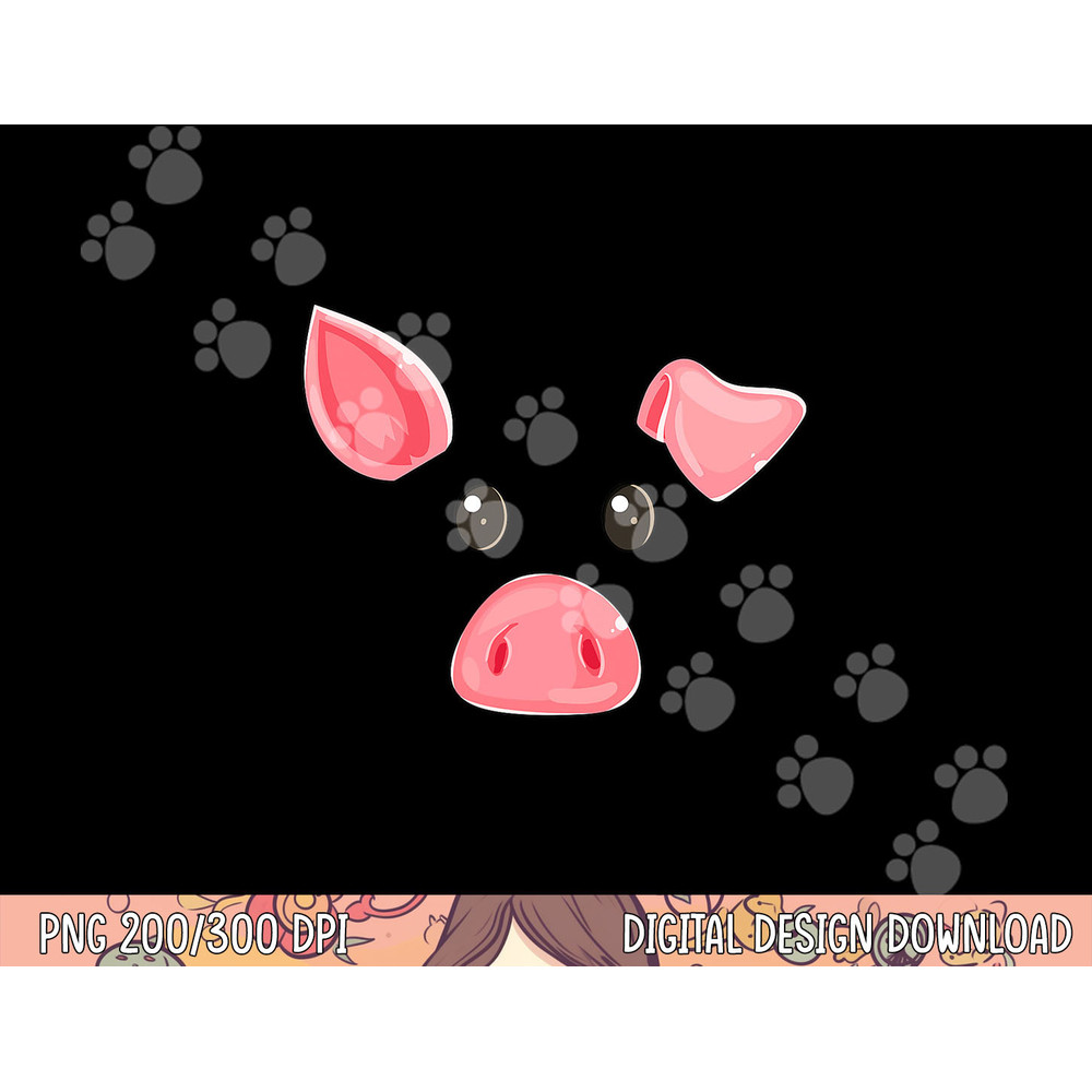 Cute Pig Face Halloween Costume Pig Family Matching png, sublimation copy.jpg