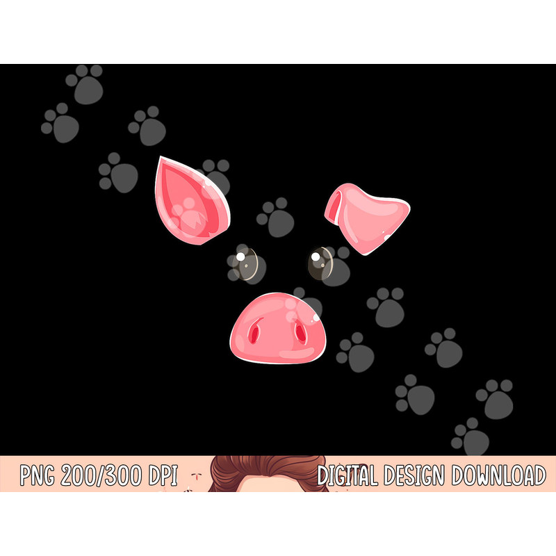 Cute Pig Face Halloween Costume Pig Family Matching png, sublimation copy.jpg