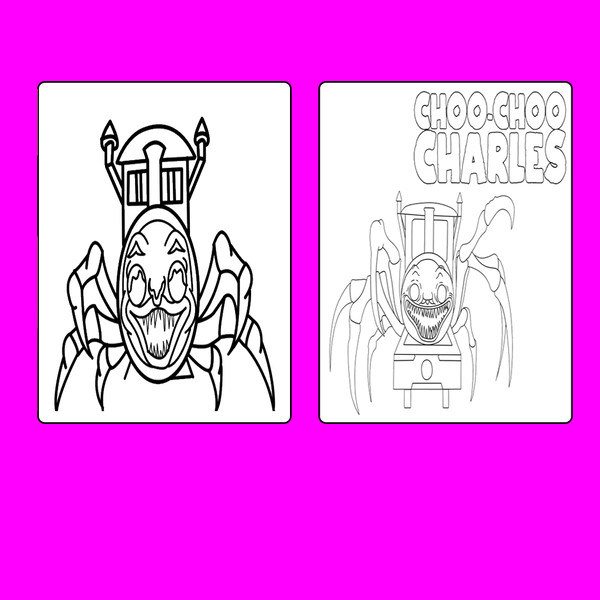 Choo Choo Charles Coloring Pages Kids Printable Coloring She - Inspire ...