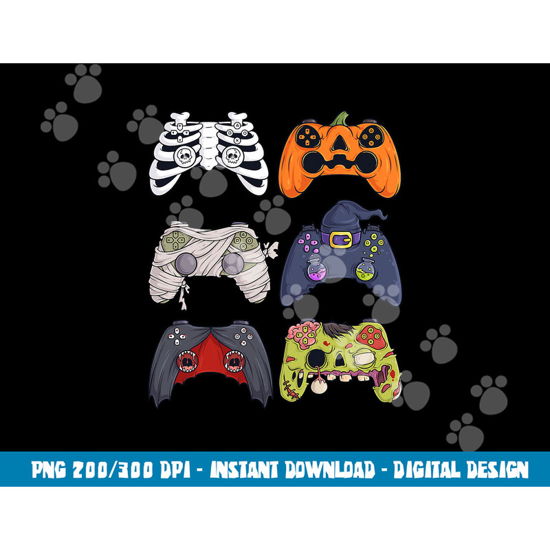 Halloween Skeleton Zombie Gaming Controllers Mummy Boys Kids png, sublimation copy.jpg