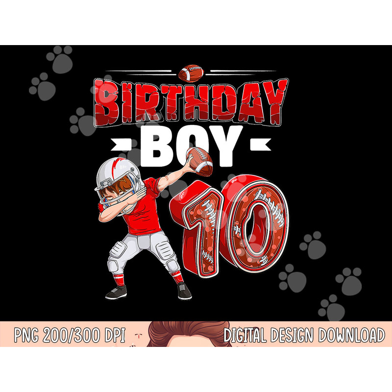 dabbing boy 10 year old American football 10th birthday png, sublimation copy.jpg