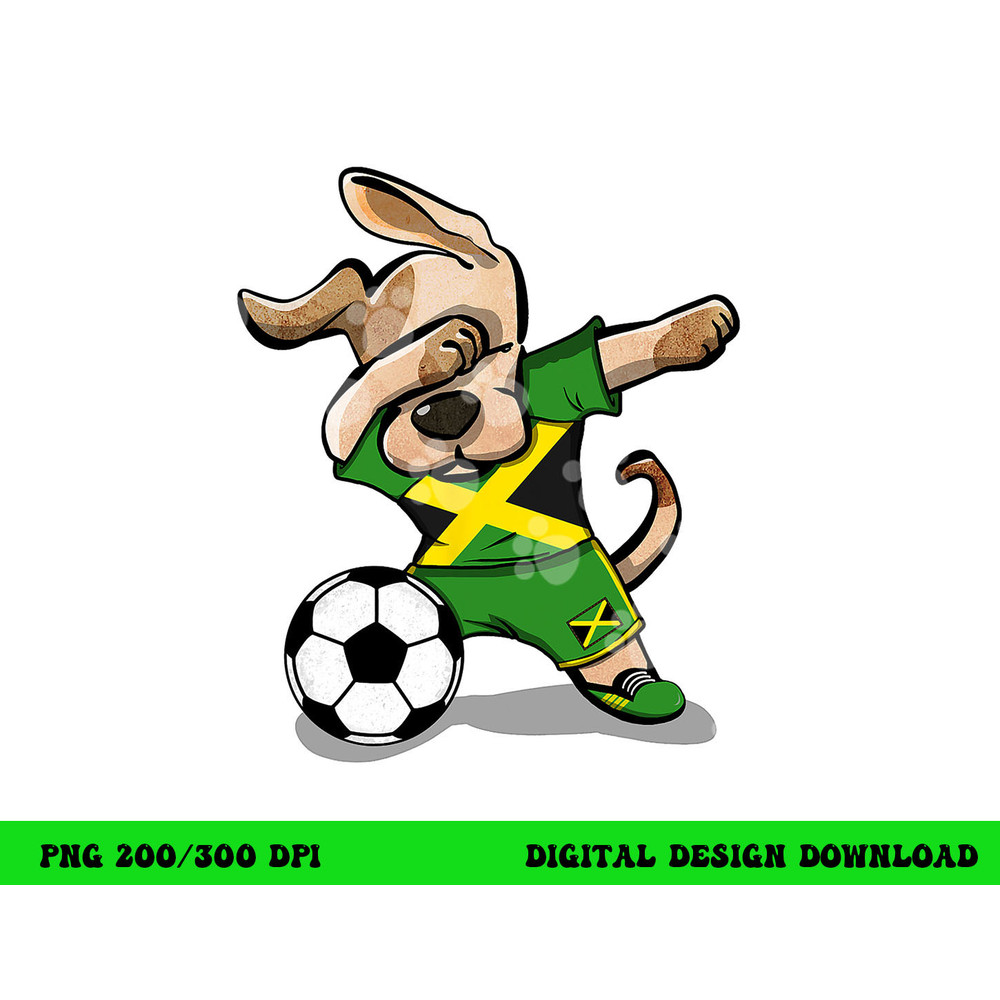 Dabbing Dog Jamaica Soccer Jamaican Flag Football Lover Gift png, sublimation copy.jpg