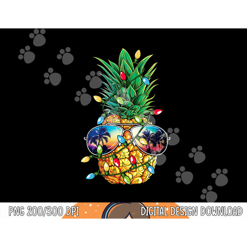 Pineapple Christmas Tree Lights Xmas Women Boys Sunglasses png, sublimation copy.jpg