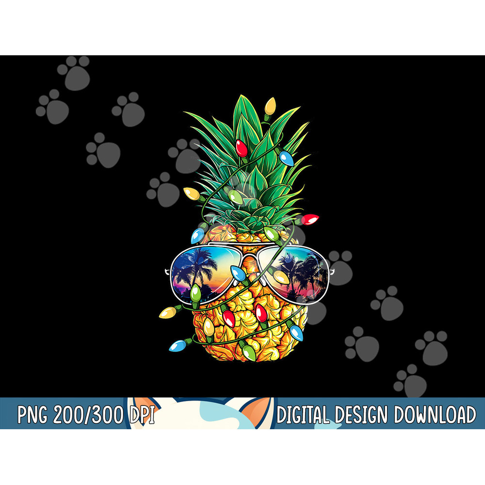 Pineapple Christmas Tree Lights Xmas Women Boys Sunglasses png, sublimation copy.jpg