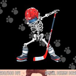dabbing skeleton hockey halloween costume gift kids boys men png, sublimation copy