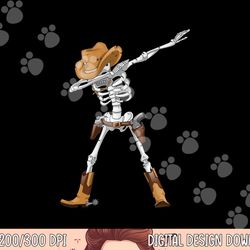 dabbing skeleton t shirt cowboy hat halloween kids boys dab png, sublimation copy