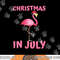 Pink Flamingo in Santa Hat Christmas In July Tee Women Girls png, sublimation copy.jpg