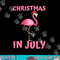 Pink Flamingo in Santa Hat Christmas In July Tee Women Girls png, sublimation copy.jpg