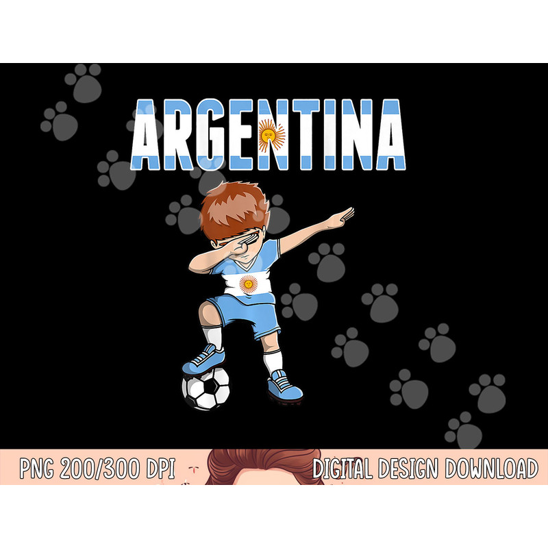 Dabbing Soccer Boy Argentina Soccer Fan Jersey Flag Football png, sublimation copy.jpg