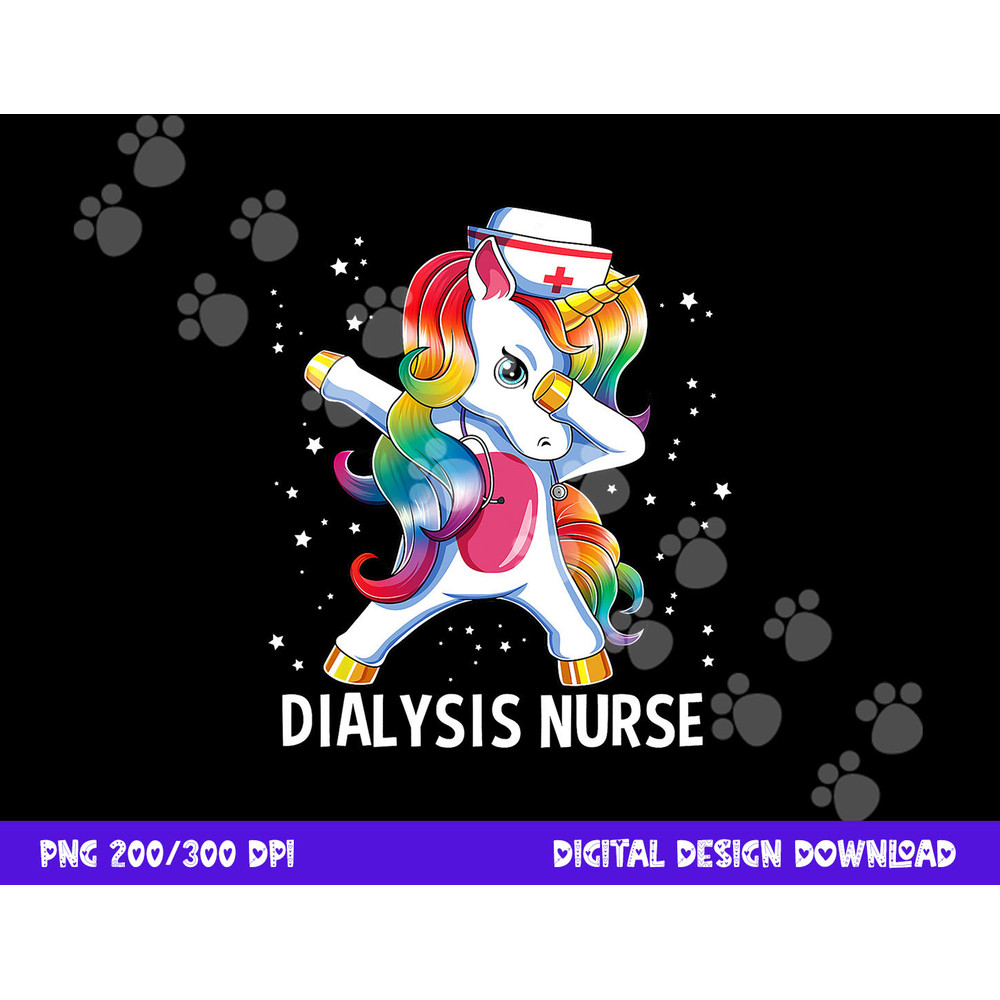 Dabbing Unicorn Funny Dialysis Nurse png, sublimation copy.jpg