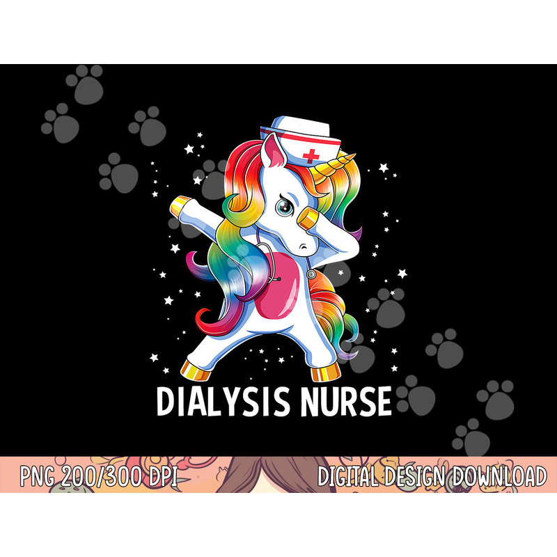 Dabbing Unicorn Funny Dialysis Nurse png, sublimation copy.jpg