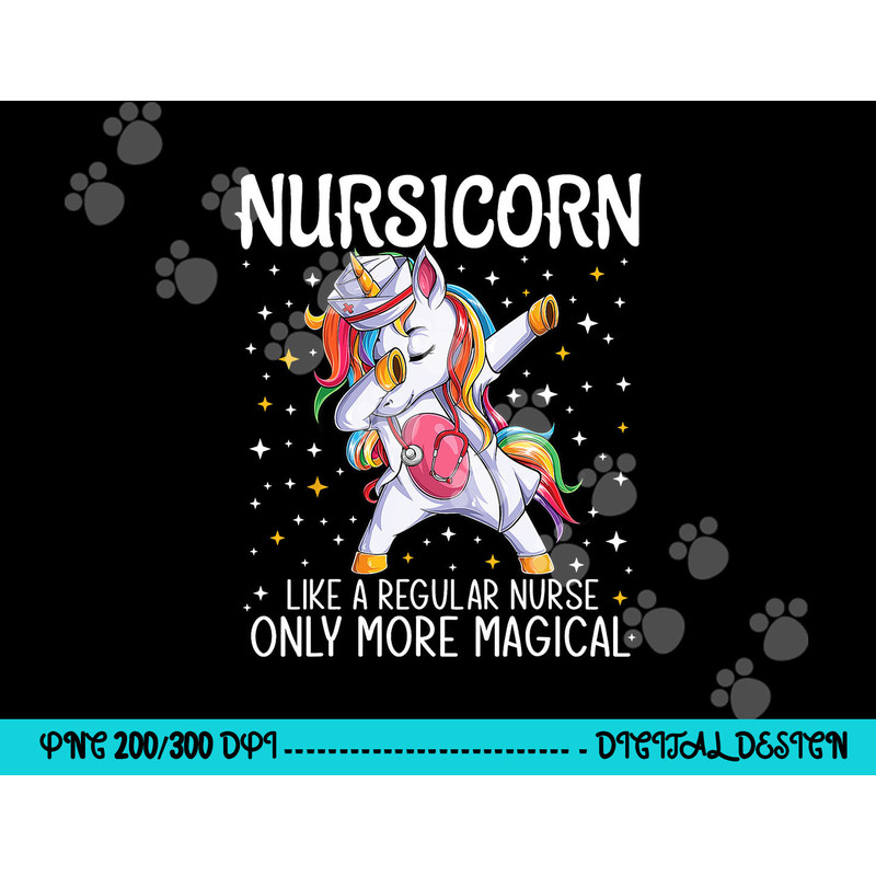 Dabbing Unicorn Nursicorn Funny Nurse Gift women men CNA RN png, sublimation copy.jpg