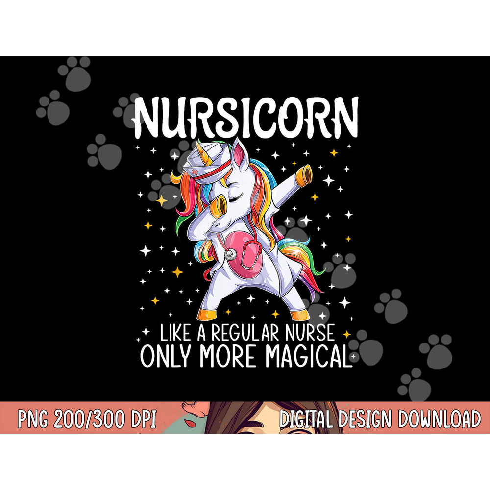 Dabbing Unicorn Nursicorn Funny Nurse Gift women men CNA RN png, sublimation copy.jpg