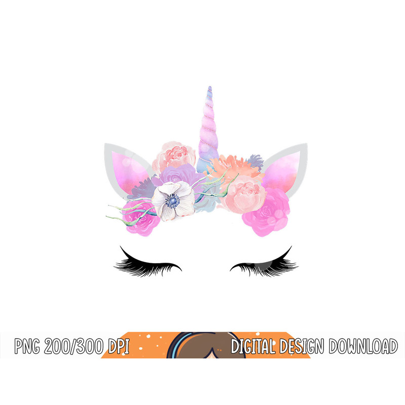 Pink Unicorn Halloween Costume Face Unicorn Birthday Party png, sublimation copy.jpg