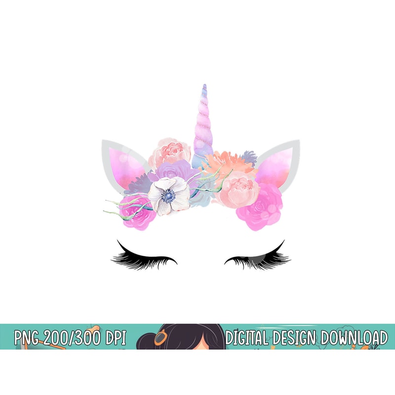 Pink Unicorn Halloween Costume Face Unicorn Birthday Party png, sublimation copy.jpg