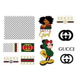 gucci logo bundle svg, gucci pattern svg, gucci minnie svgbrand logo svg, luxury brand svg, fashion brand svg, famous br